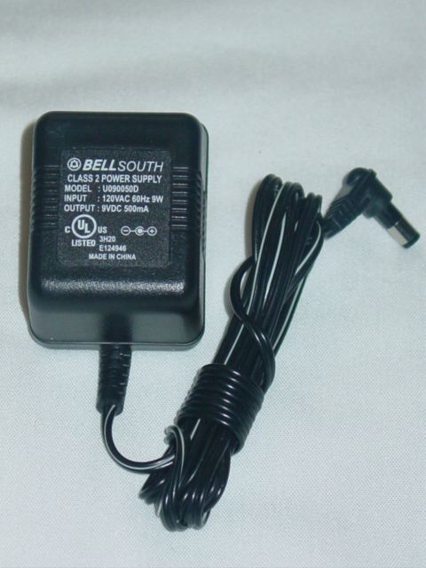 NEW Bellsouth U090050D AC Adapter 9V 500mA 0.5A